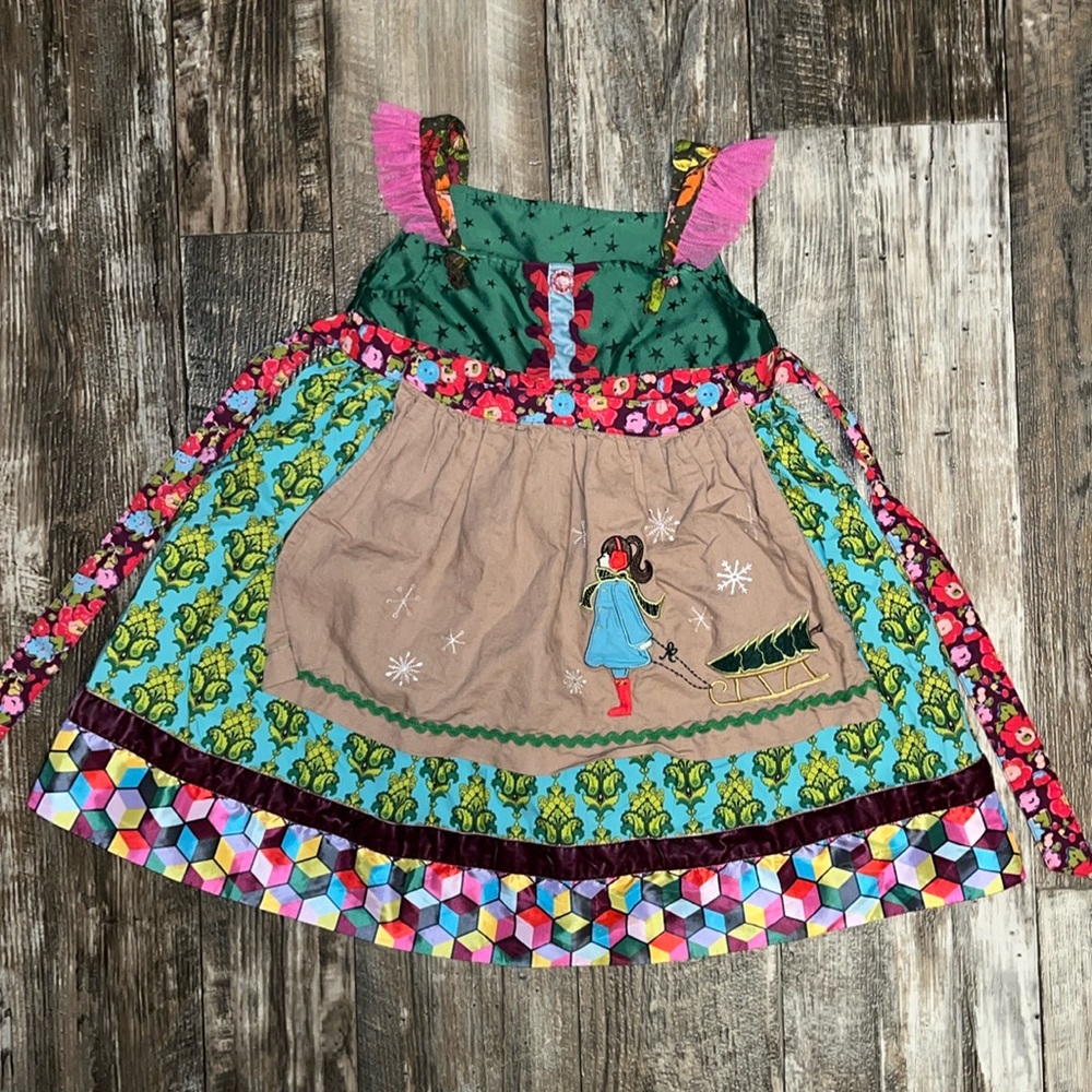 Matilda Jane Paint by Numbers Apron Dress Christmas Winter 6 girls